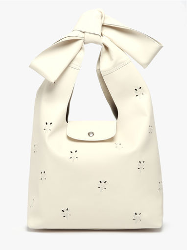 Longchamp Le pliage broderie anglaise Longchamp Wit